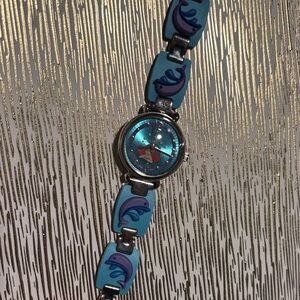 Disney “Ariel”Silver and Blue Dolphin Bracelet watch